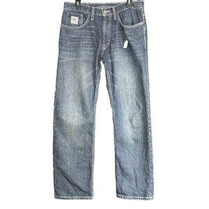 Cinch Jeans Mens 32x32 Blue Denim Western Jeans Straight Cowboy